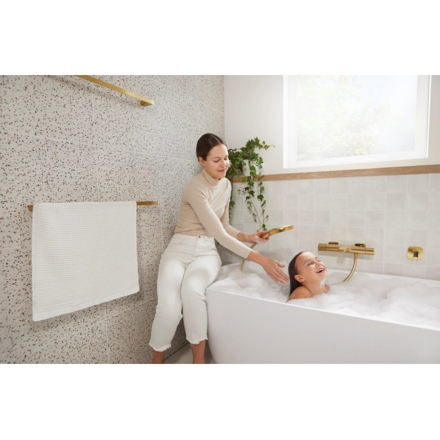 KFA Armatura 5754-010-31 - Mitigeur thermostatique pour baignoire MALAGA, finition dorée brossée