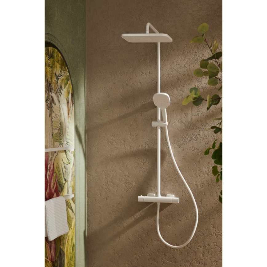 KFA Armatura 5756-910-44 - Ensemble de douche avec mitigeur thermostatique MALAGA blanc
