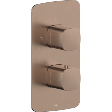 KFA Armatura 5759-001-34 - Mitigeur de douche thermostatique pour installation encastrée MALAGA or rose