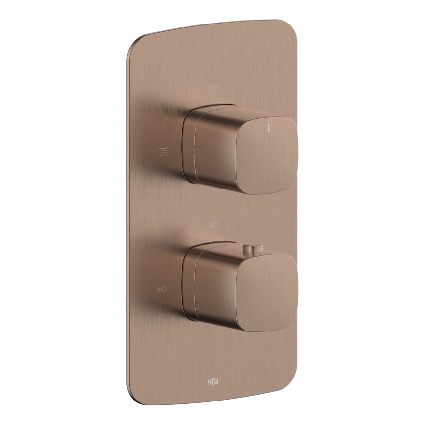 KFA Armatura 5759-001-34 - Thermostatische Duscharmatur für Unterputzmontage MALAGA Roségold