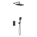 KFA Armatura 5759-501-81 - Duschset mit thermostatischer Unterputzarmatur MALAGA schwarz