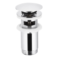 KFA Armatura 660-254-00 - Waschbeckenablauf mit Überlauf CLICK-CLACK d 6,6 cm glänzendes Chrom