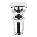 KFA Armatura 660-454-00 - Waschbeckenablauf mit Überlauf CLICK-CLACK 7x7 cm glänzendes Chrom