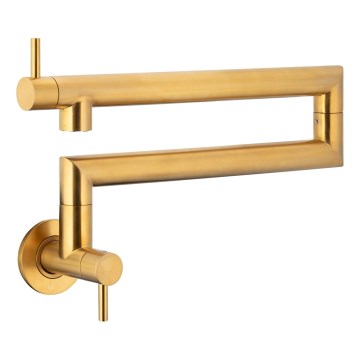 KFA Armatura 6623-030-31 - Miscelatore da cucina con snodo DUERO POT FILLER, acciaio inox/finitura oro spazzolata