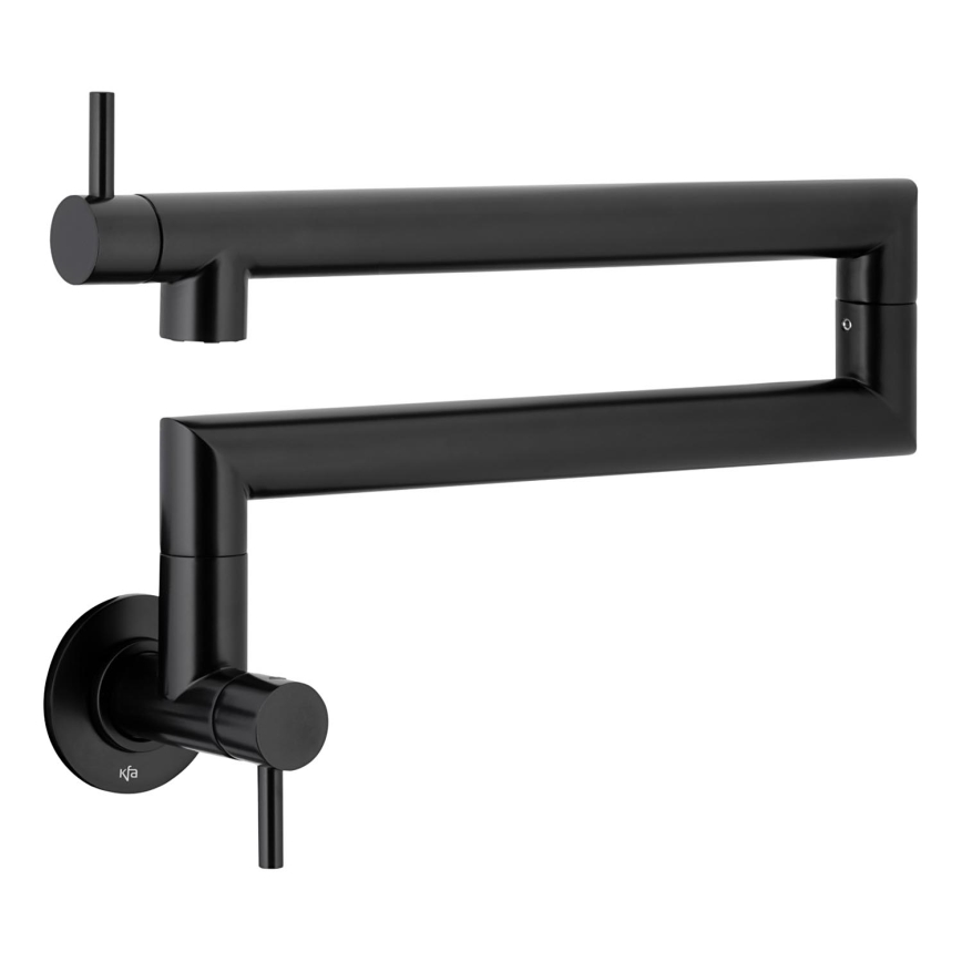 KFA Armatura 6623-030-81 - Rubinetto da cucina con giunto DUERO POT FILLER acciaio inossidabile/opaco nero