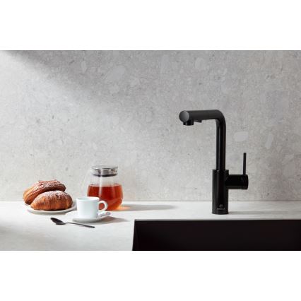 KFA Armatura 6623-110-81 - Rubinetto lavello con doccetta estraibile DUERO BASIC acciaio inossidabile/opaco nero
