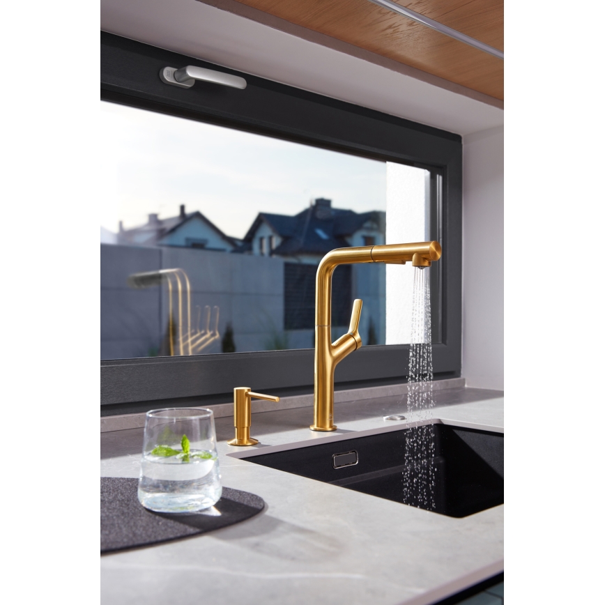 KFA Armatura 6623-220-31 - Robinet d'évier avec douchette extractible DUERO DESIGN acier inoxydable/poli doré