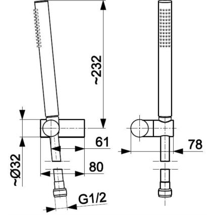 KFA Armatura 841-225-31 - Set da doccia MOZA acciaio inossidabile/molato oro