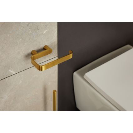 KFA Armatura 864-022-31 - Toilettenpapierhalter Edelstahl/geschliffen golden