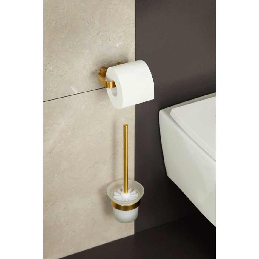 KFA Armatura 864-022-31 - Toilettenpapierhalter Edelstahl/geschliffen golden