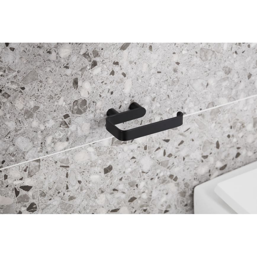KFA Armatura 864-022-81 - Toilettenpapierhalter Edelstahl/matt schwarz