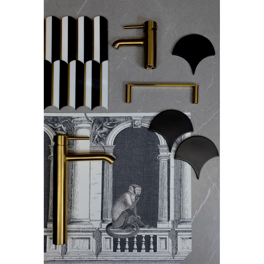 KFA Armatura 864-025-31 - Appendiabiti da parete 24 cm acciaio inossidabile/molato oro