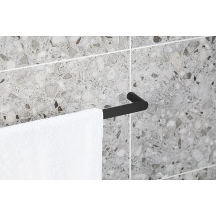 KFA Armatura 864-025-81 - Appendiabiti da parete 24 cm acciaio inossidabile/opaco nero