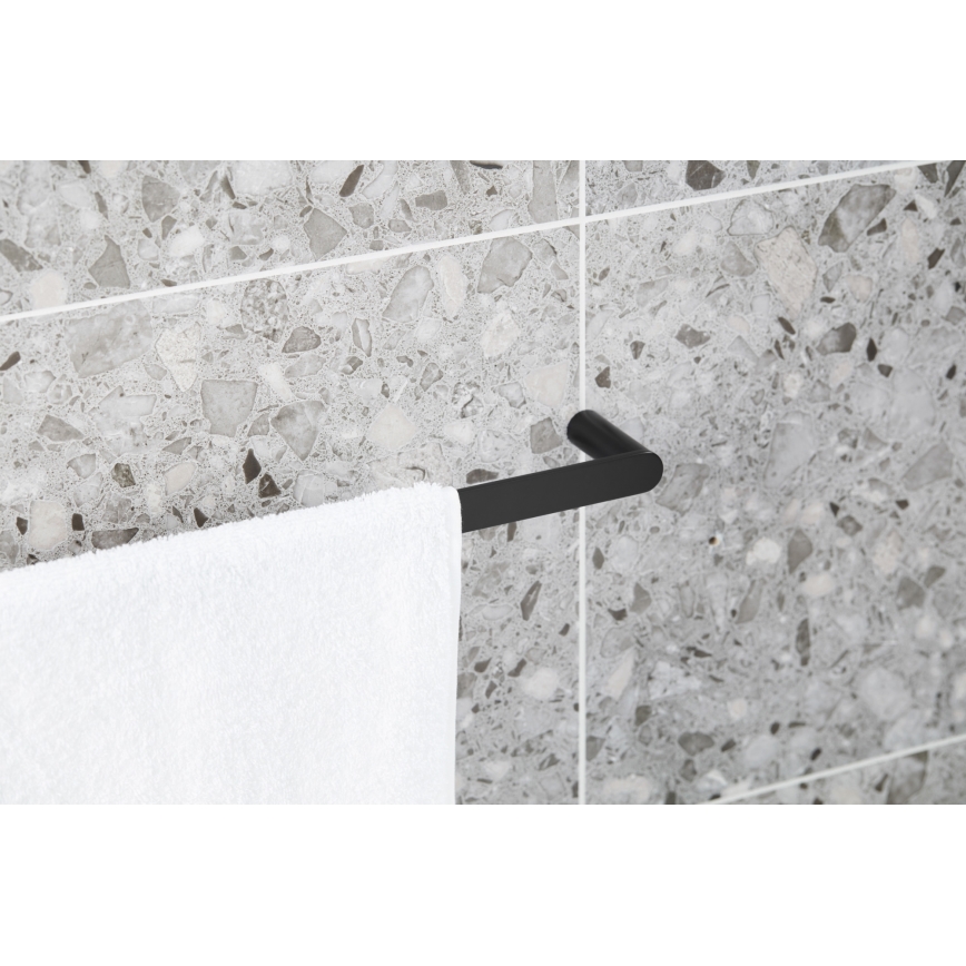 KFA Armatura 864-027-81 - Porte-serviettes mural 62 cm acier inoxydable/mat noir