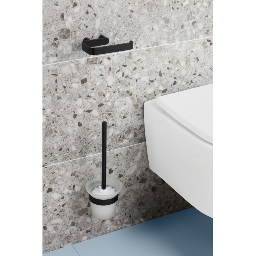 KFA Armatura 864-031-81 - Brosse de toilette à fixation murale mat noir