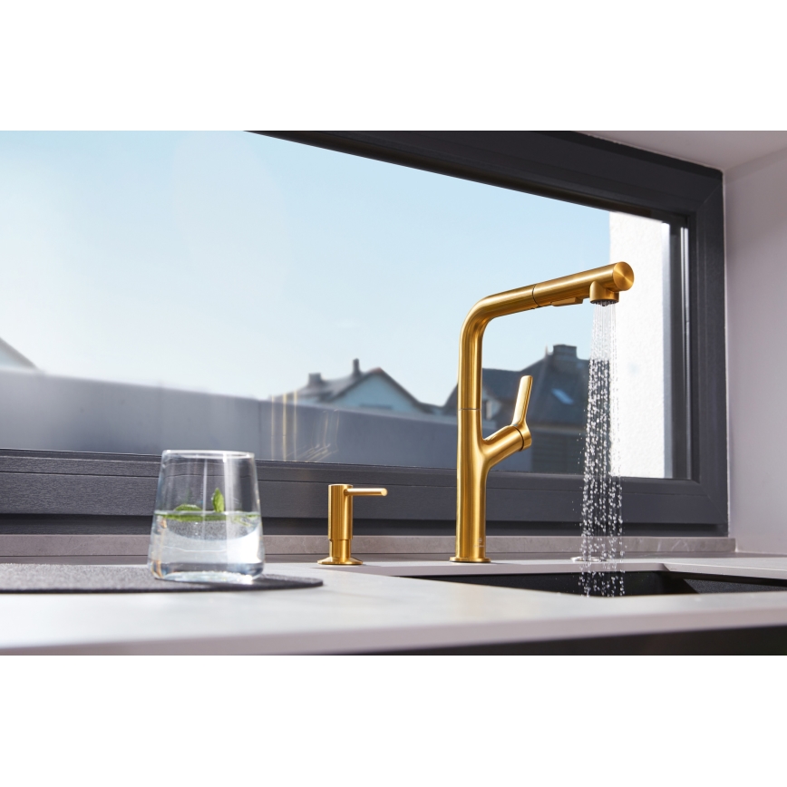 KFA Armatura 990-100-31 - Distributore di sapone da incasso DUERO acciaio inossidabile/molato oro