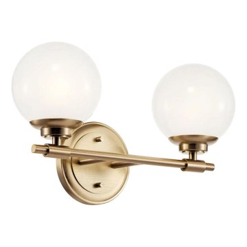 Kichler - Applique a LED da bagno BENNO 2xG9/3W/230V IP44 ottone