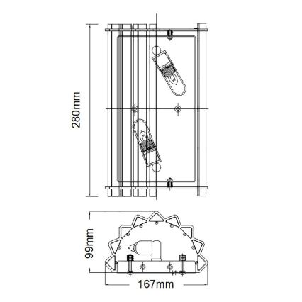 Kichler - Applique a LED da bagno CRYSTAL SKYE 2xG9/3W/230V IP44