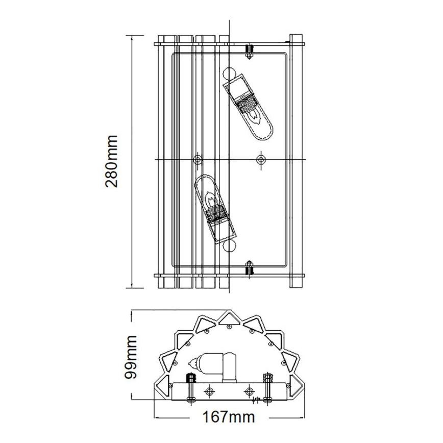 Kichler - Applique murale LED salle de bain CRYSTAL SKYE 2xG9/3W/230V IP44