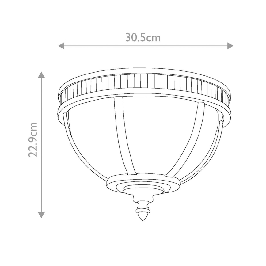 Kichler - Außendeckenleuchte HALLERON 3xE14/40W/230V IP44 anthrazit