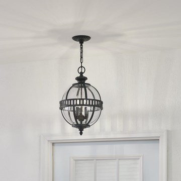 Kichler - Außenlüster an einer Kette HALLERON 3xE14/60W/230V IP44
