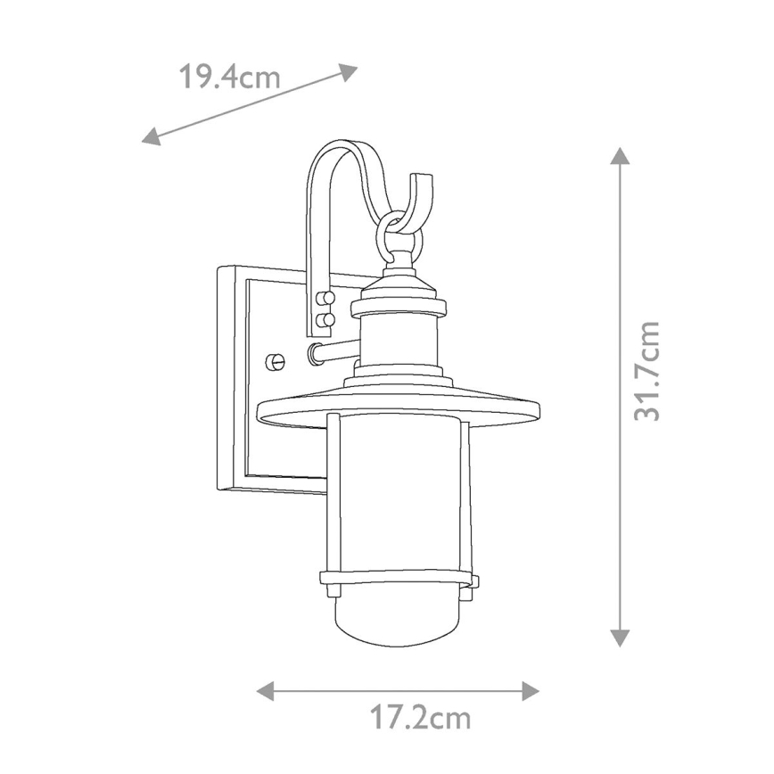 Kichler - Außenwandbeleuchtung RIVERWOOD 1xE27/60W/230V IP44 anthrazit