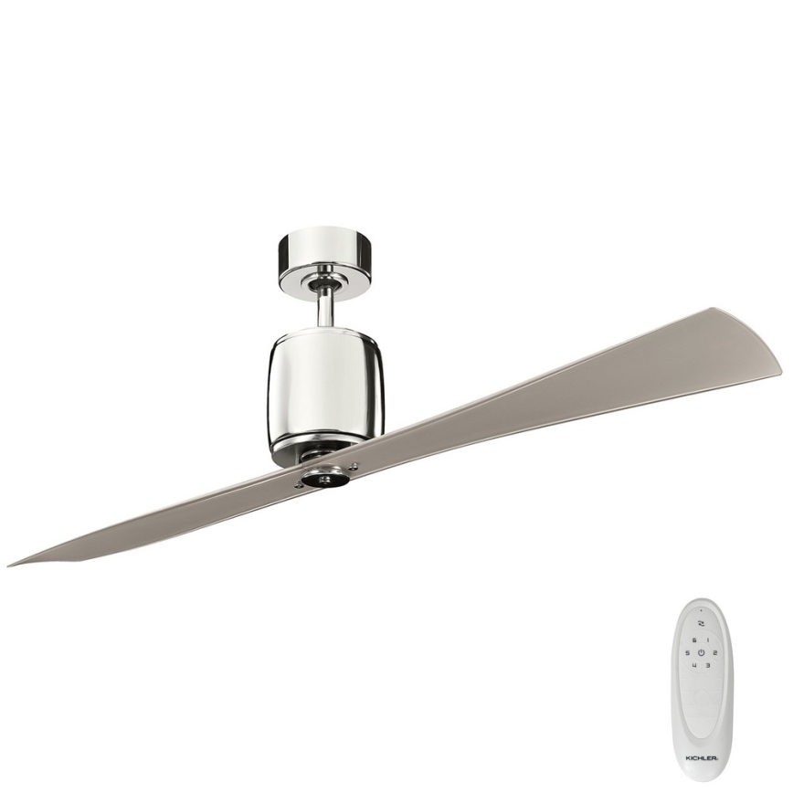 Kichler - Deckenventilator FERRON glänzendes Chrom + Fernbedienung