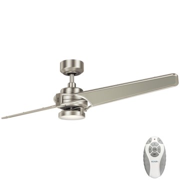 Kichler - Dimmbarer LED-Deckenventilator XETY LED/10W/230V  matt Chrom/silbern + Fernbedienung