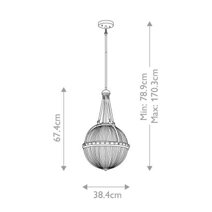 Kichler - Lampadario a sospensione con supporto rigido ASTER 3xE14/60W/230V