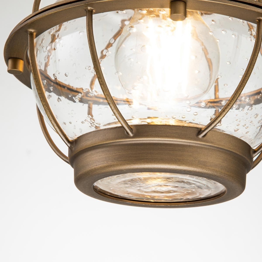 Kichler - Lampadario da esterno a catena BRIDGE POINT 1xE27/60W/230V IP44 bronzato