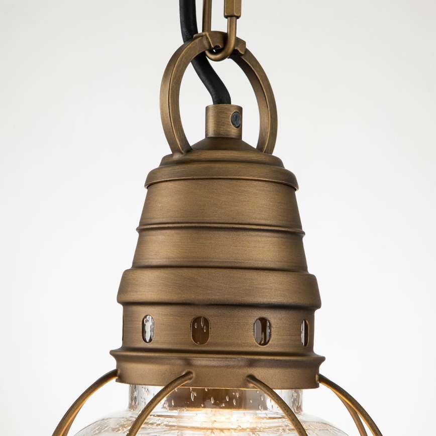 Kichler - Lampadario da esterno a catena BRIDGE POINT 1xE27/60W/230V IP44 bronzato