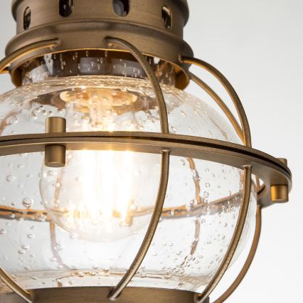 Kichler - Lampadario da esterno a catena BRIDGE POINT 1xE27/60W/230V IP44 bronzato