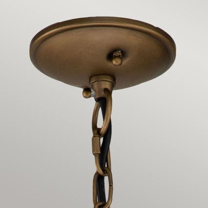 Kichler - Lampadario da esterno a catena BRIDGE POINT 1xE27/60W/230V IP44 bronzato