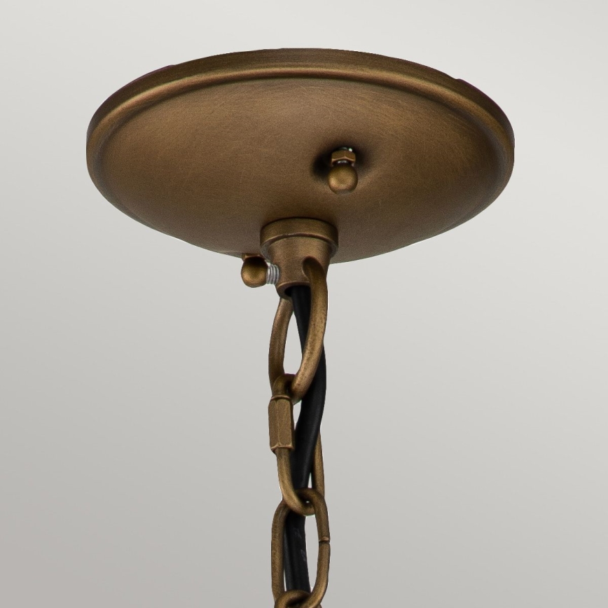Kichler - Lampadario da esterno a catena BRIDGE POINT 1xE27/60W/230V IP44 bronzato