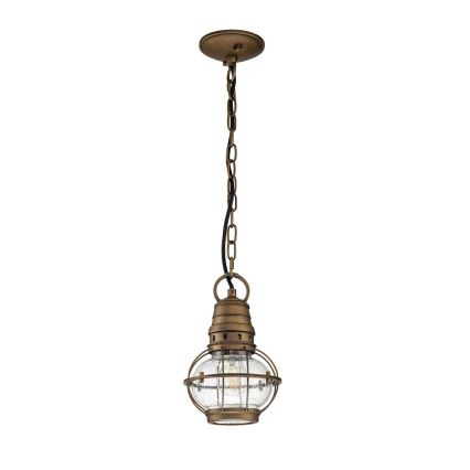 Kichler - Lampadario da esterno a catena BRIDGE POINT 1xE27/60W/230V IP44 bronzato