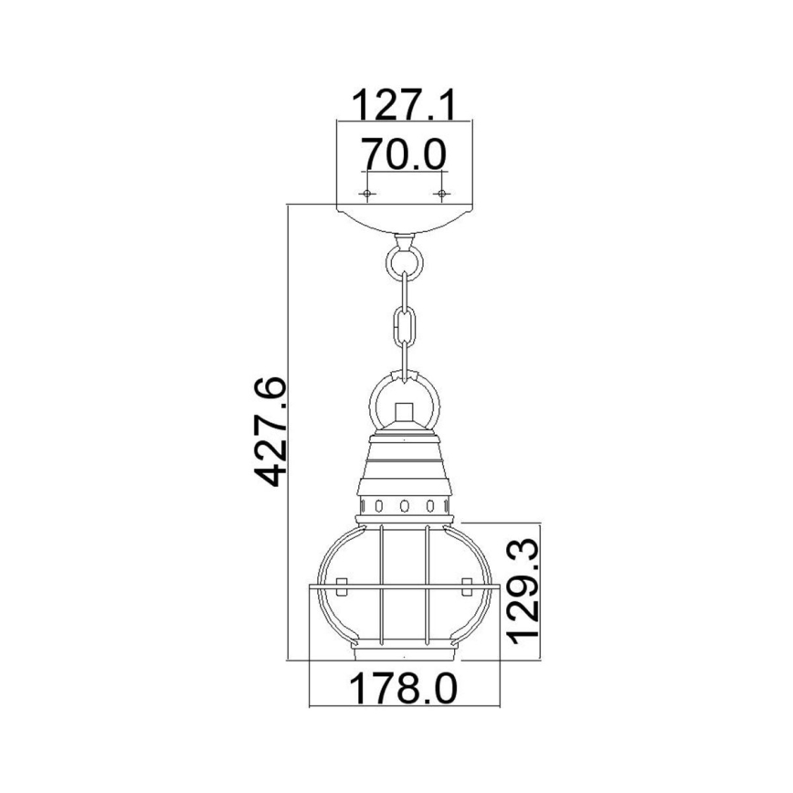 Kichler - Outdoor-Hängeleuchte an Kette BRIDGE POINT 1xE27/60W/230V IP44