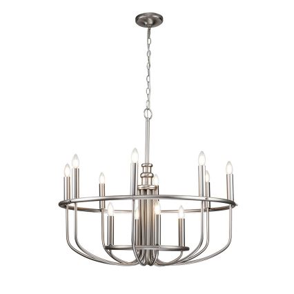 Kichler - Lampadario a catena CAPITOL HILL 12xE14/40W/230V cromo opaco