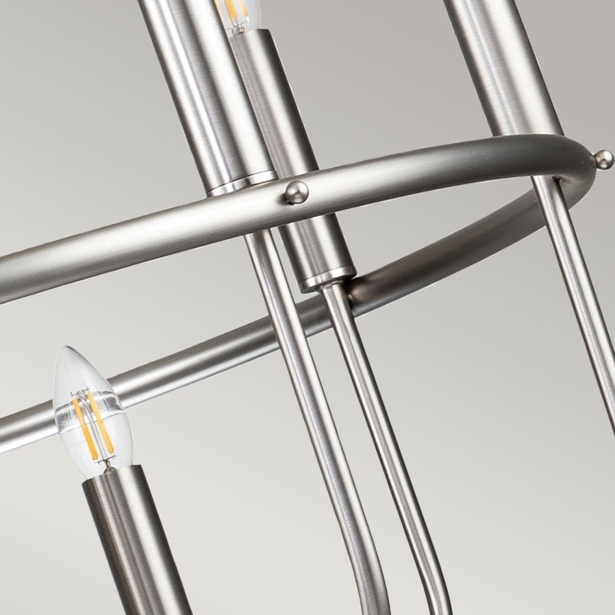 Kichler - Lampadario a catena CAPITOL HILL 12xE14/40W/230V cromo opaco
