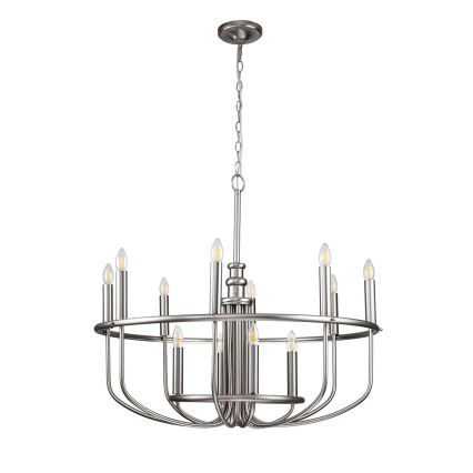 Kichler - Lampadario a catena CAPITOL HILL 12xE14/40W/230V cromo opaco