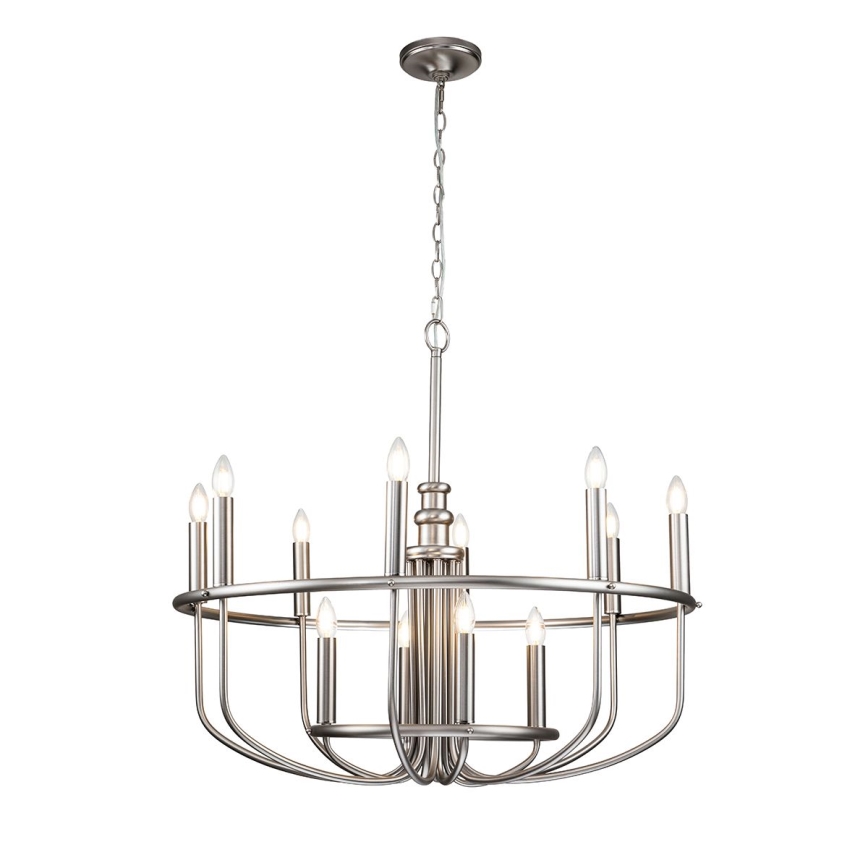 Kichler - Suspension sur chaîne CAPITOL HILL 12xE14/40W/230V chrome mat