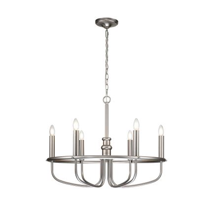Kichler - Lampadario a catena CAPITOL HILL 6xE14/40W/230V cromo opaco
