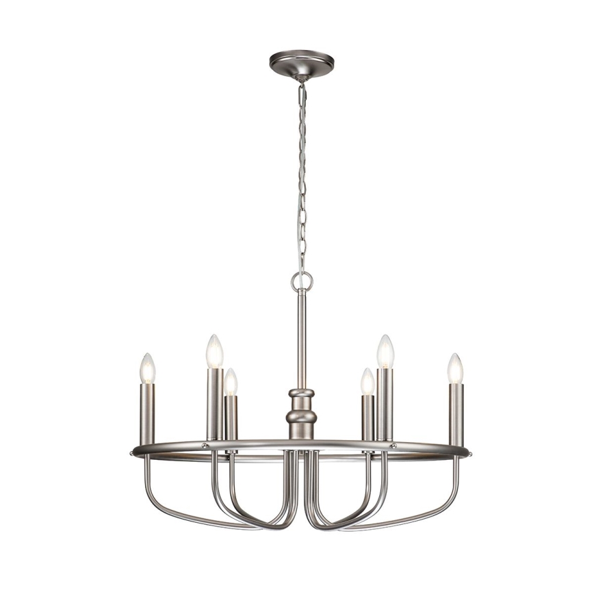 Kichler - Lampadario a catena CAPITOL HILL 6xE14/40W/230V cromo opaco