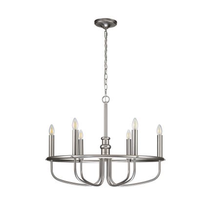 Kichler - Lampadario a catena CAPITOL HILL 6xE14/40W/230V cromo opaco
