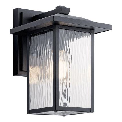 Kichler - Applique murale d'extérieur CAPPANNA M 1xE27/60W/230V IP44 noire