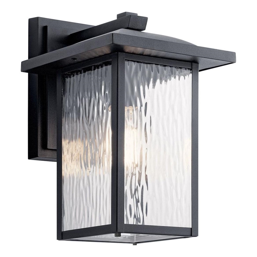Kichler - Applique murale d'extérieur CAPPANNA M 1xE27/60W/230V IP44 noire