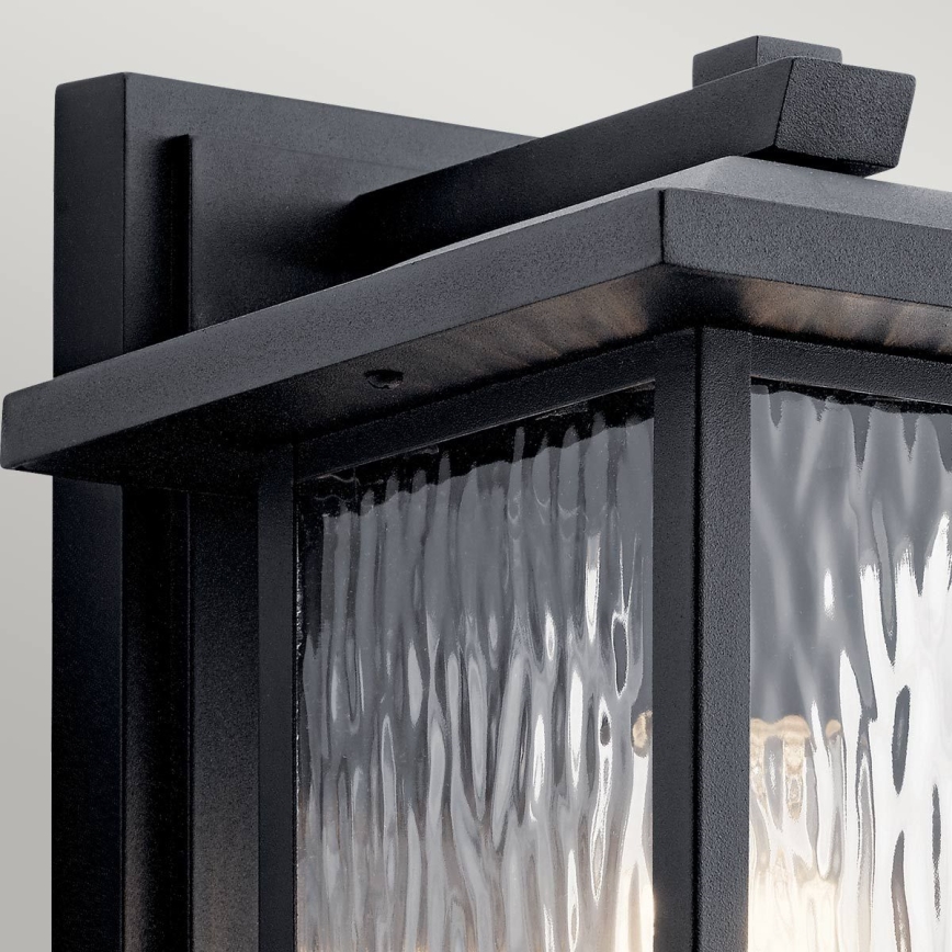 Kichler - Applique murale d'extérieur CAPPANNA M 1xE27/60W/230V IP44 noire