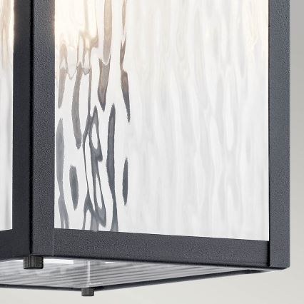 Kichler - Applique murale d'extérieur CAPPANNA M 1xE27/60W/230V IP44 noire