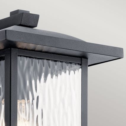 Kichler - Applique murale d'extérieur CAPPANNA M 1xE27/60W/230V IP44 noire