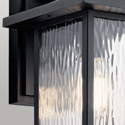 Kichler - Applique murale d'extérieur CAPPANNA M 1xE27/60W/230V IP44 noire