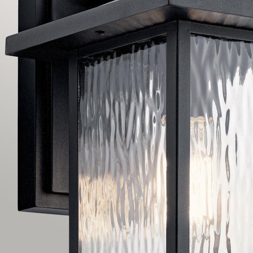 Kichler - Applique murale d'extérieur CAPPANNA M 1xE27/60W/230V IP44 noire